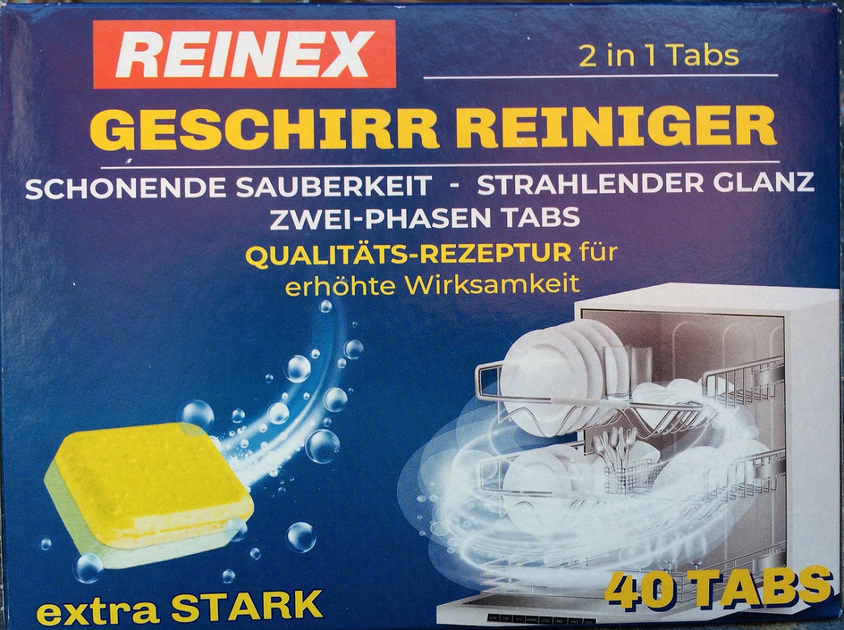 Таблетки для миття посуду в посудомийних машинах REINEX Ultra 2в1 40шт.